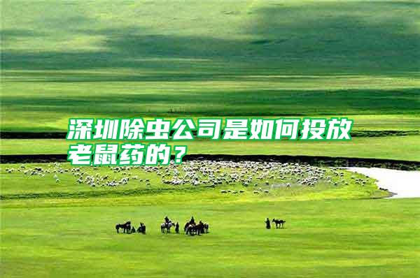 深圳除蟲公司是如何投放老鼠藥的？