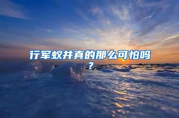 行軍蟻并真的那么可怕嗎？