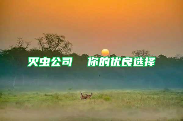 滅蟲(chóng)公司  你的優(yōu)良選擇