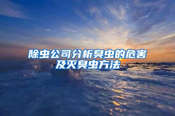除蟲(chóng)公司分析臭蟲(chóng)的危害及滅臭蟲(chóng)方法