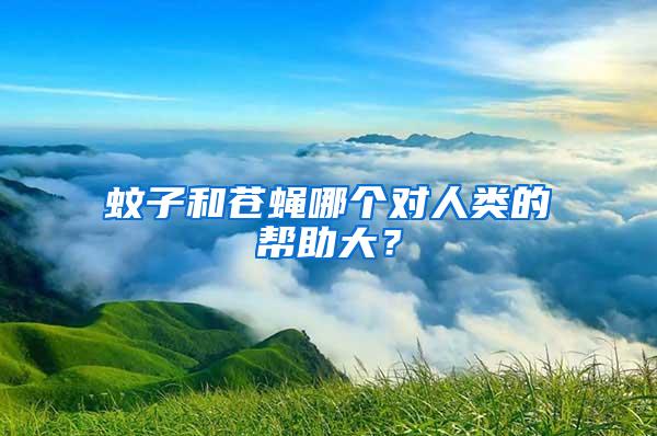 蚊子和蒼蠅哪個(gè)對(duì)人類的幫助大？