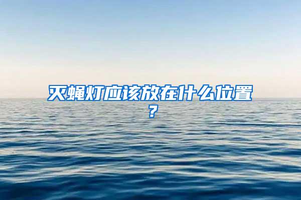 滅蠅燈應(yīng)該放在什么位置?