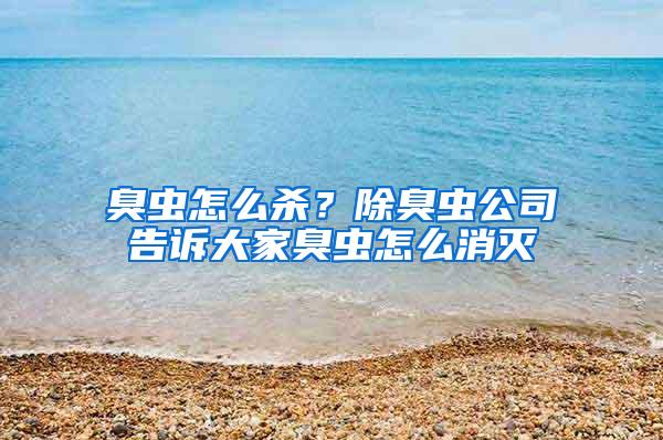 臭蟲怎么殺？除臭蟲公司告訴大家臭蟲怎么消滅
