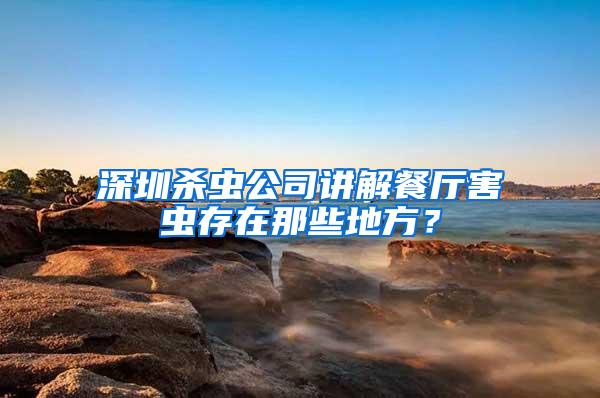 深圳殺蟲公司講解餐廳害蟲存在那些地方?