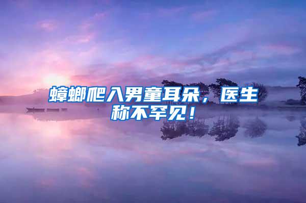 蟑螂爬入男童耳朵，醫(yī)生稱不罕見！