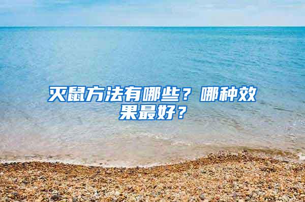 滅鼠方法有哪些？哪種效果最好？