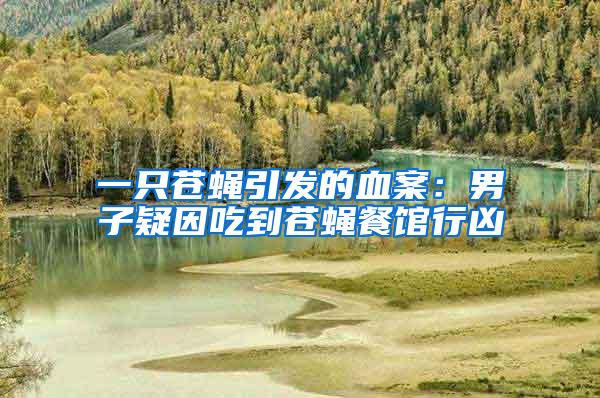 一只蒼蠅引發(fā)的血案:男子疑因吃到蒼蠅餐館行兇