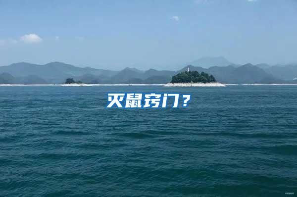 滅鼠竅門(mén)？