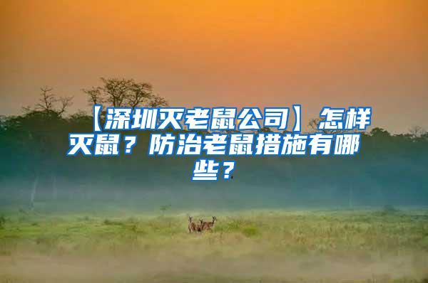 【深圳滅老鼠公司】怎樣滅鼠？防治老鼠措施有哪些？