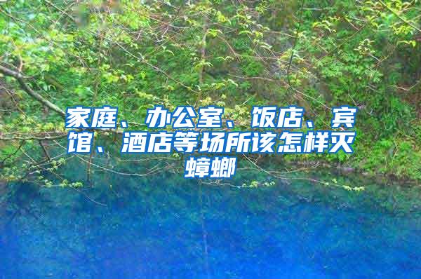 家庭、辦公室、飯店、賓館、酒店等場所該怎樣滅蟑螂
