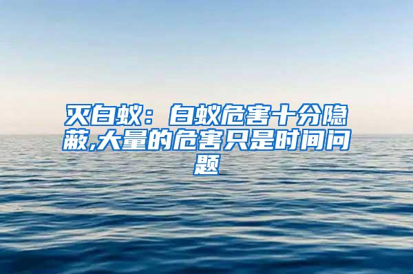 滅白蟻:白蟻危害十分隱蔽,大量的危害只是時(shí)間問題