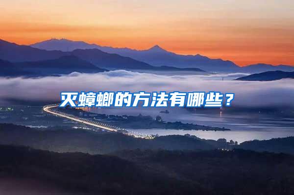 滅蟑螂的方法有哪些?