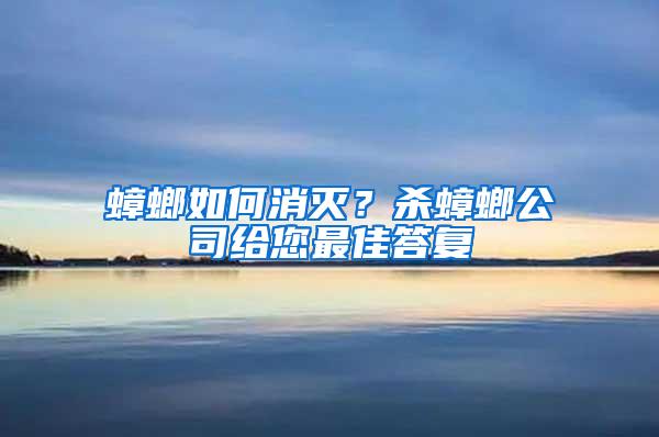 蟑螂如何消滅？殺蟑螂公司給您最佳答復(fù)