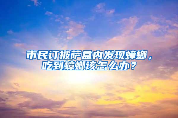 市民訂披薩盒內(nèi)發(fā)現(xiàn)蟑螂，吃到蟑螂該怎么辦？