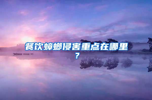 餐飲蟑螂侵害重點(diǎn)在哪里？