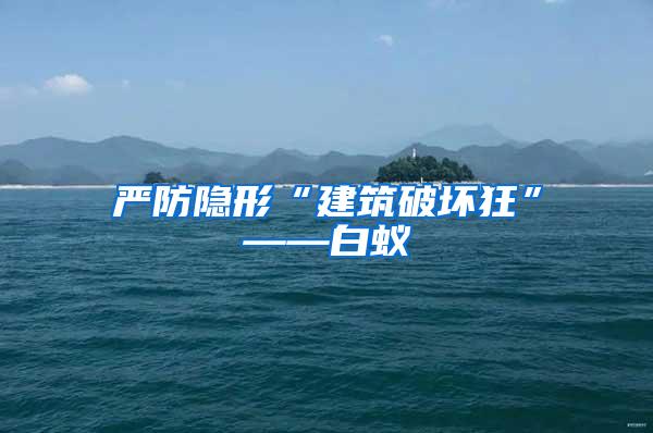 嚴(yán)防隱形“建筑破壞狂”——白蟻