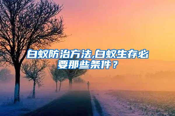 白蟻防治方法,白蟻生存必要那些條件？