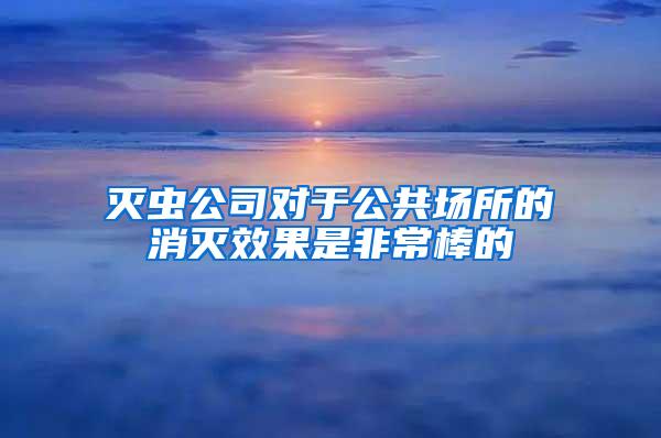 滅蟲(chóng)公司對(duì)于公共場(chǎng)所的消滅效果是非常棒的