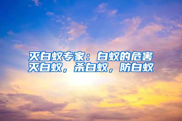 滅白蟻專家：白蟻的危害滅白蟻，殺白蟻，防白蟻