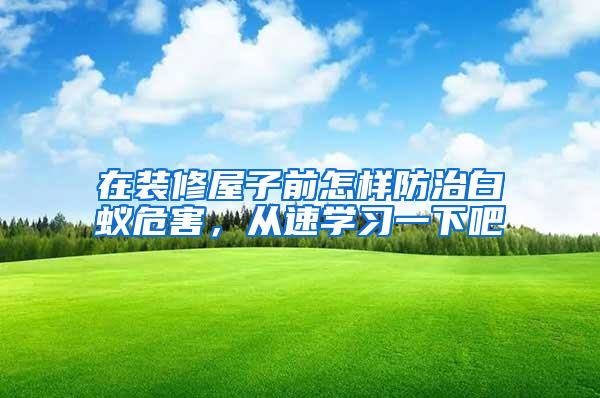 在裝修屋子前怎樣防治白蟻危害,從速學(xué)習(xí)一下吧